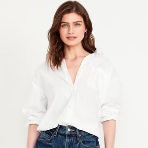 NWT Old Navy oversized button down boyfriend shirt - size large